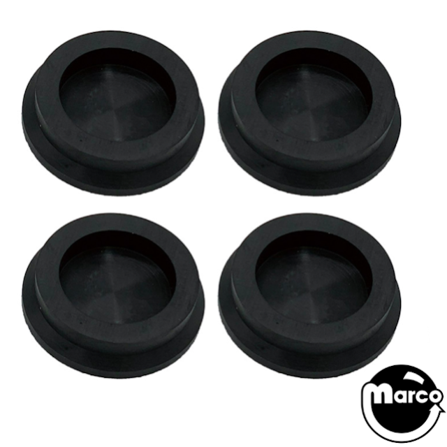 Leg Leveler Cups - Rubber 4 piece Set - BLACK