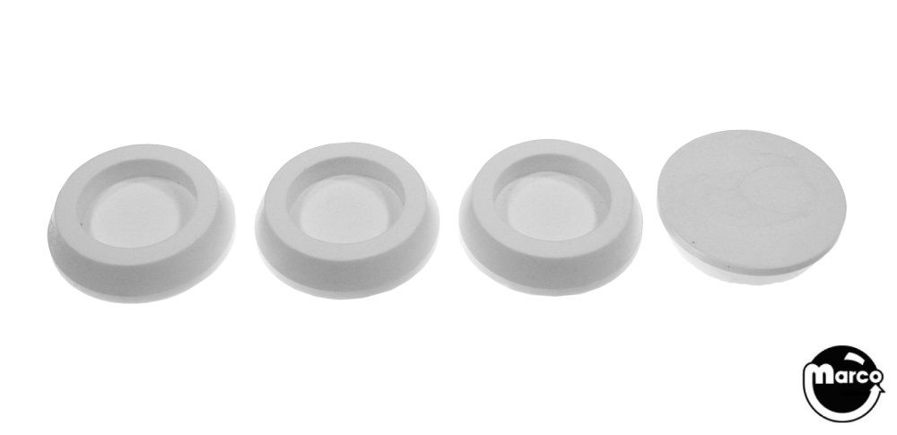 Leg Leveler Cups - Polyurethane 4pc Set - WHITE
