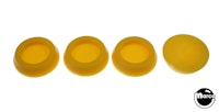 Leg Leveler Cups - Polyurethane 4pc Set - YELLOW
