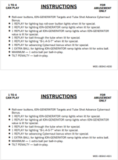 CYBERNAUT (Bally) Score Cards (9)