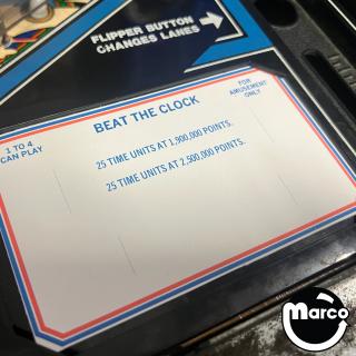 BEAT THE CLOCK (Bally) Score cards (12)