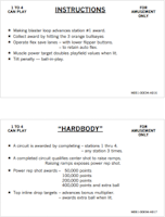 HARDBODY (Bally) Score Card Set