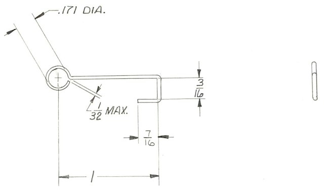 Gate switch wire arm Bally early