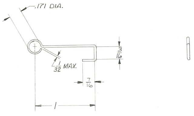 Gate switch wire arm Bally early
