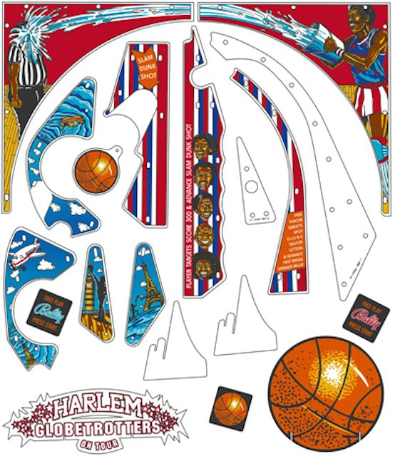 HARLEM GLOBETROTTERS (Bally) Plastic set