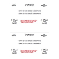 SPEAKEASY (Bally) Score Cards 4P (7)