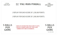 MR & MRS PAC MAN (Bally) Score Cards (7)