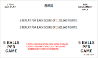 BMX (Bally) Score Cards (7)