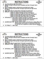 SPEAKEASY (Bally) 2P Score Cards (5)