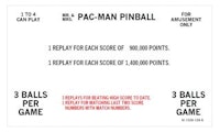 MR & MRS PAC MAN (Bally) Score Cards (7)