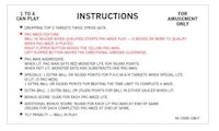 MR & MRS PAC MAN (Bally) Score Cards (7)