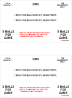 BMX (Bally) Score Cards (7)