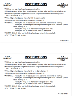 BMX (Bally) Score Cards (7)