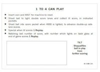DOUBLE-UP (Bally flipper) Score Card Set