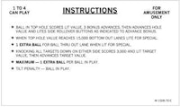 POWER PLAY (Bally) Score Card Set