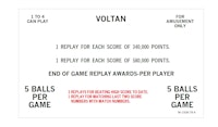 VOLTAN (Bally) Score Cards (7)