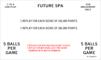 FUTURE SPA (Bally) Score Cards