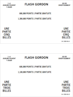FLASH GORDON (Bally) Score Cards