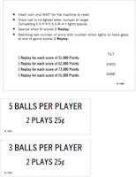 EXPRESSWAY (Bally) Score Card Set