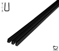 Backglass trim set 3/16 inch side plastic (3)