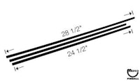 Backglass trim set 3/16 inch side plastic (3)