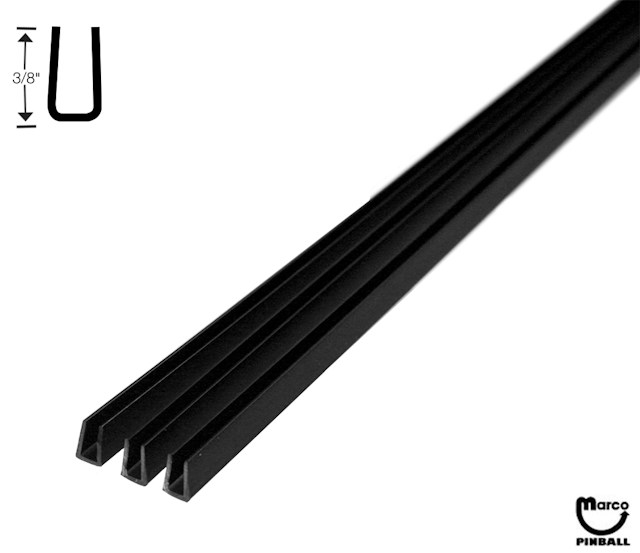 Backglass trim set 1/8 inch side plastic (3)