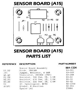 Opto board Gottlieb flipper sensor A15 26816