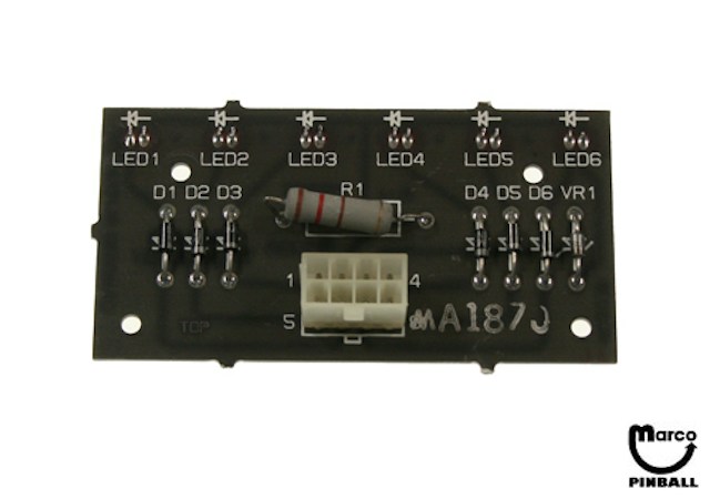 LED board apron 6 red Gottlieb®