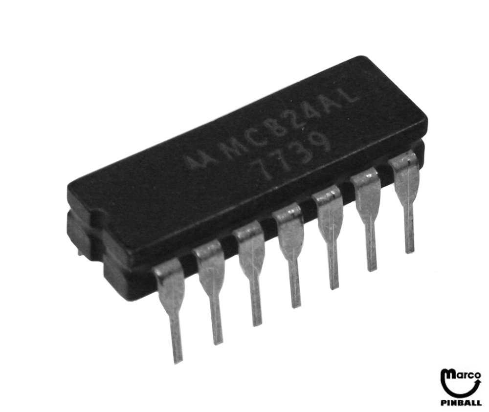 IC - 14 pin DIP quad 2 input gate RTL