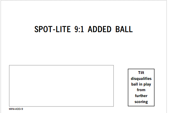 MINI ZAG (Bally) Score Cards (5)
