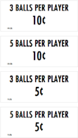 MINI ZAG (Bally) Score Cards (5)