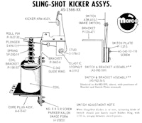 Slingshot bracket Bally EM