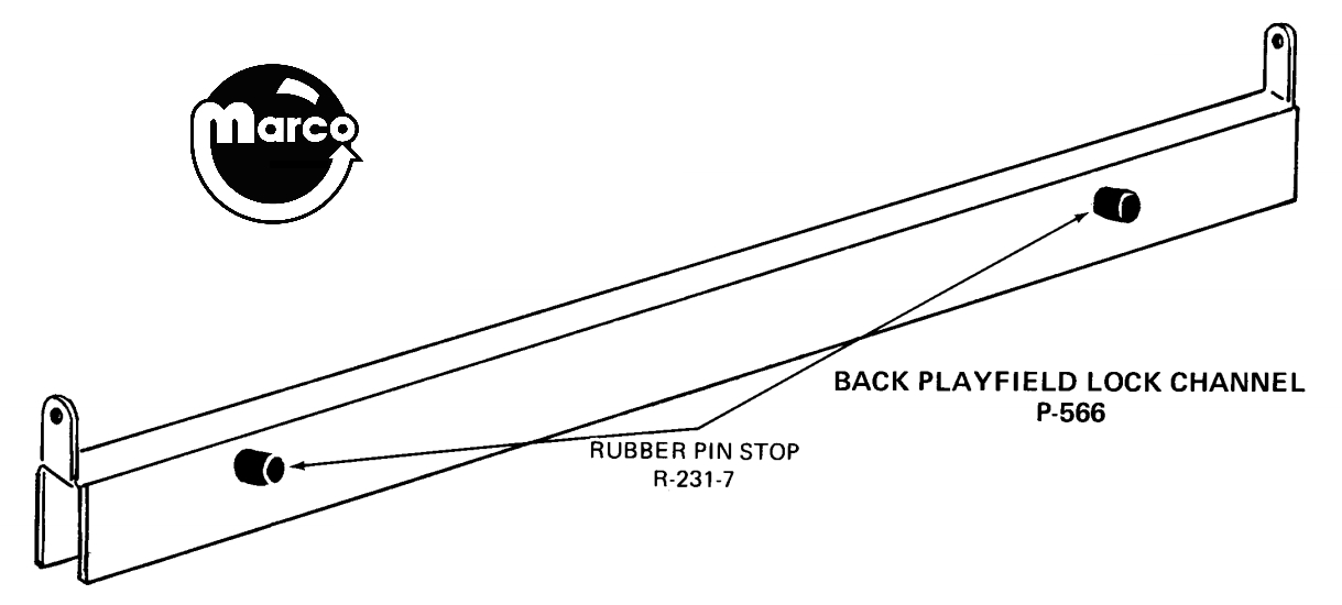 P-566 - Playfield glass trim Bally standard - Marco Specialties