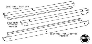 Coin Door Trim - Bally Early 4 pc. Frame