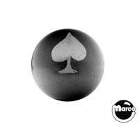 Ball 1-1/16 inch Black Club/Spade