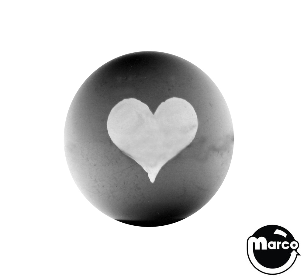 Ball 1-1/16 inch black Heart/Diamond