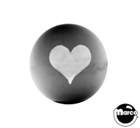 Ball 1-1/16 inch Black Heart/Diamond