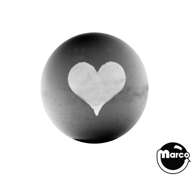 Ball 1-1/16 inch black Heart/Diamond