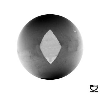 Ball 1-1/16 inch black Heart/Diamond