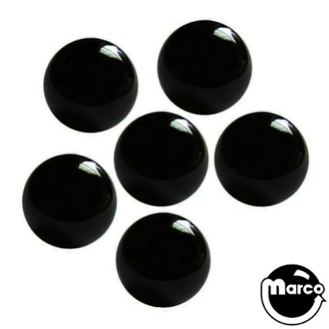 Ball 1-1/16 inch black Pearl - 6 pack