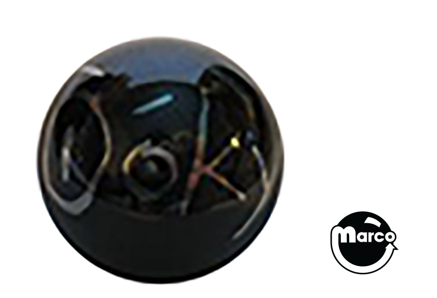 Ball 1-1/16 inch black Ooky ball - each