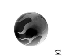 Ball 1-1/16 inch Black Flame ball - each
