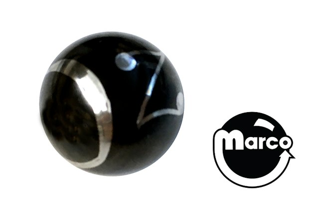 Ball 1-1/16 inch black Oz ball - each