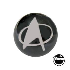 Ball 1-1/16 inch black Star Trek ball - each