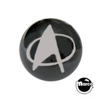 Ball 1-1/16" Black Star Trek ball - each