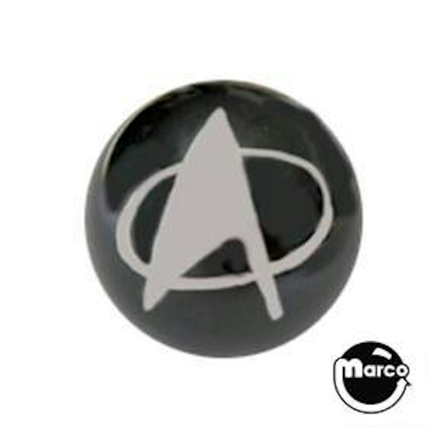 Ball 1-1/16 inch black Star Trek ball - each