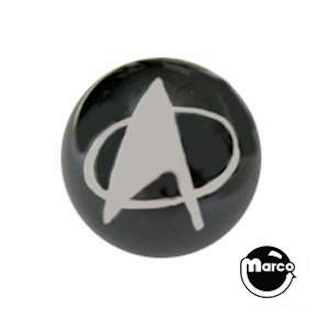 Ball 1-1/16 inch black Star Trek ball - each