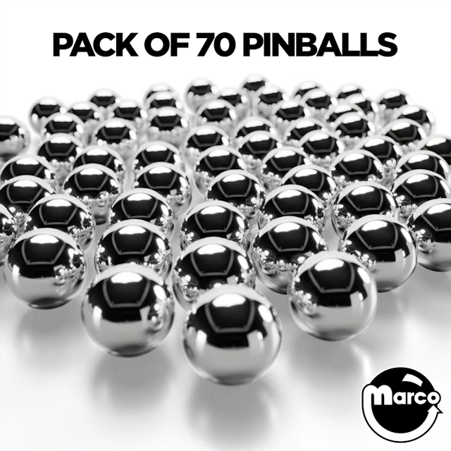 70 Balls 1-1/16 inch Standard Pinballs - Small Operator Pack
