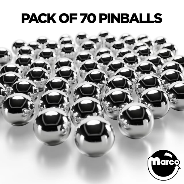 70 Balls 1-1/16 inch Standard Pinballs - Small Operator Pack