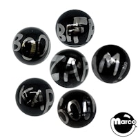 Balls 1-1/16 inch BLACK - Superhero 6 Pack